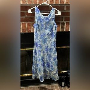 ALYN PAIGE | Sleeveless Lined Blue Floral Dress | Size: 5/6
